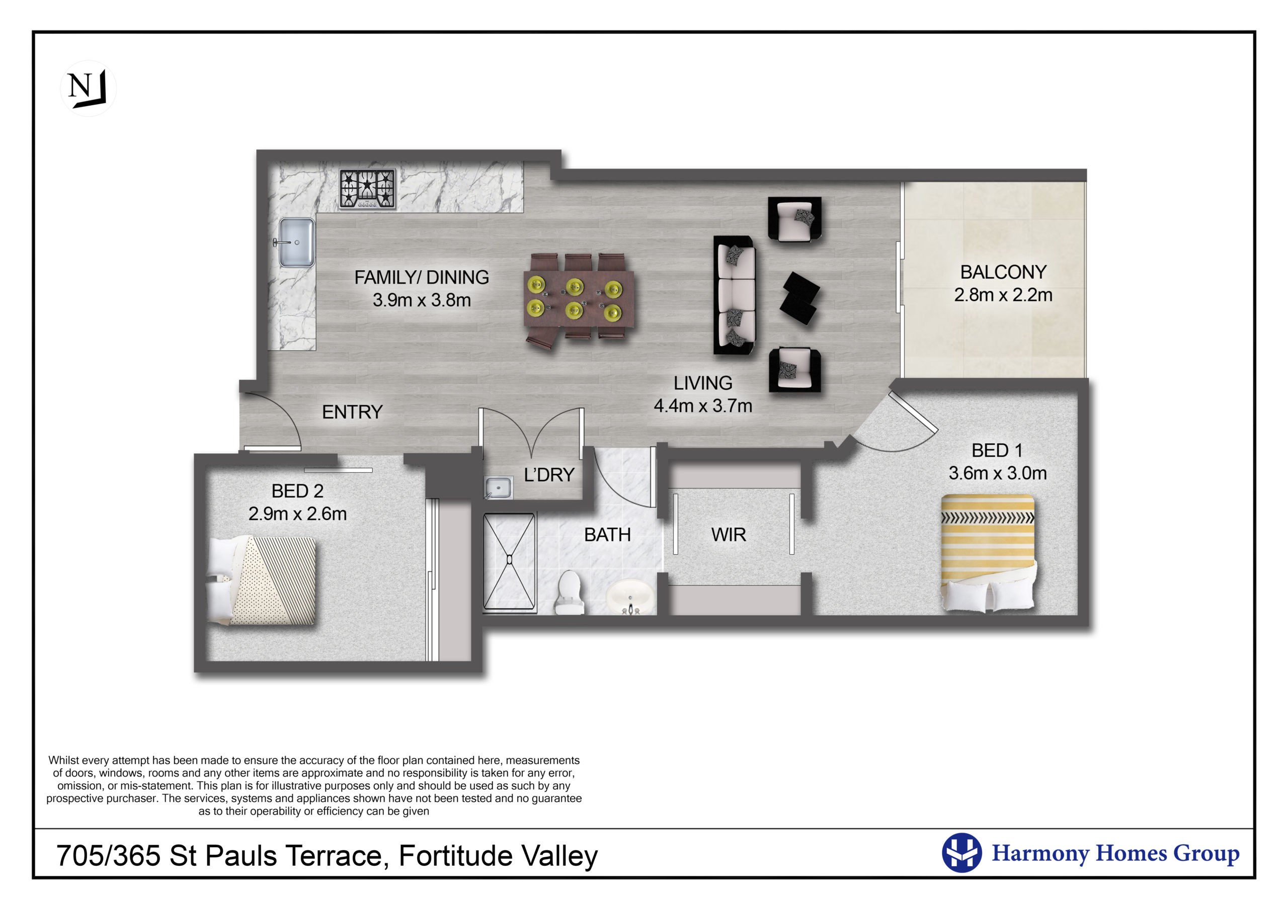 705-365 St Pauls Tce Floor Plan