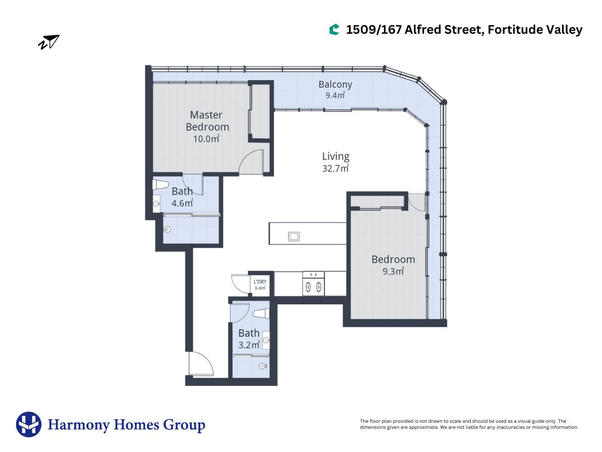 Floor plan 1509-167 Alfred st