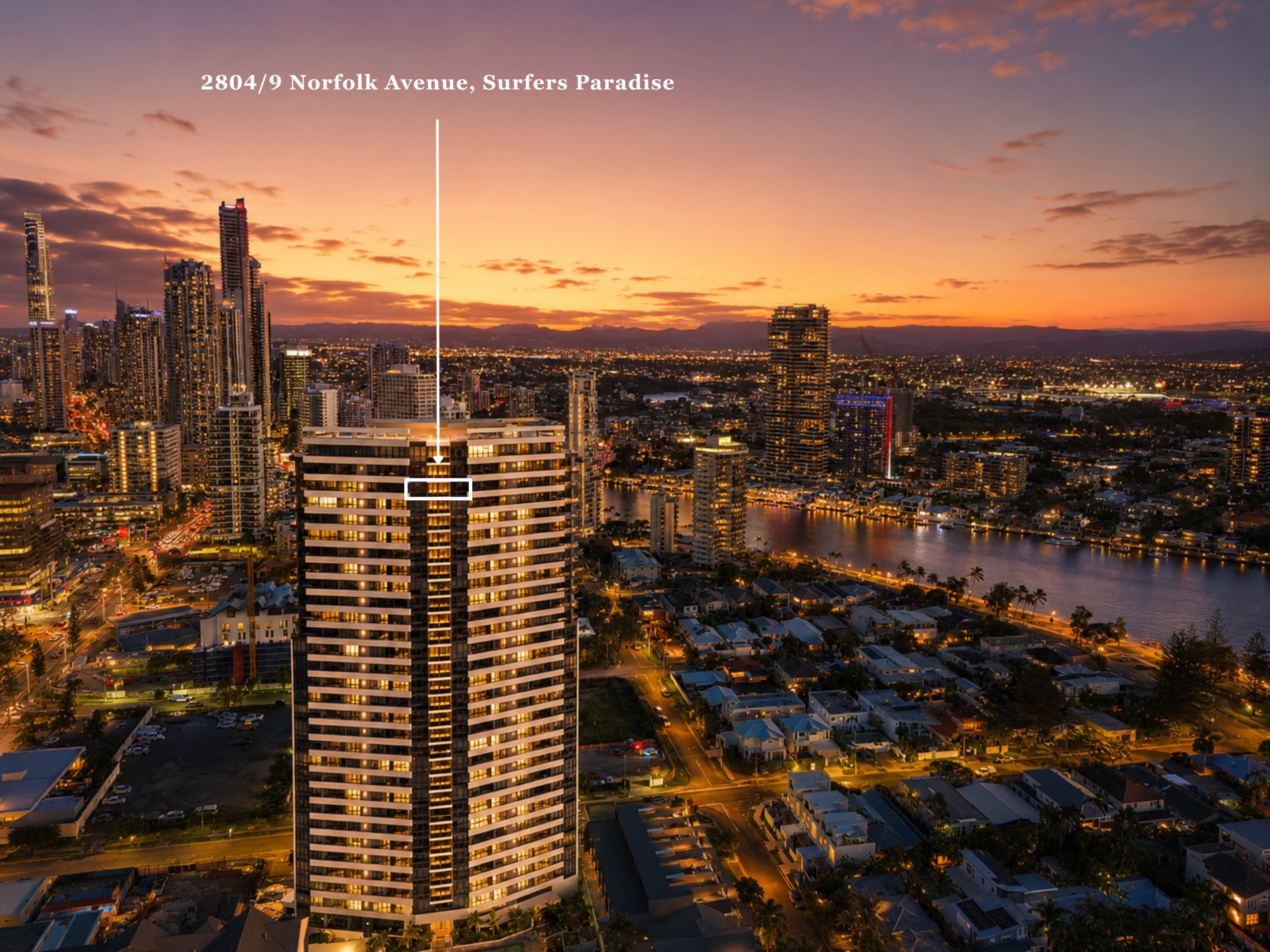 28049 Norfolk Avenue, Surfers Paradise sunset